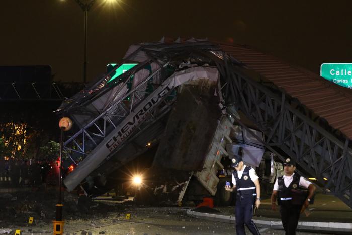 Imágenes del accidente en la avenida de Las Américas