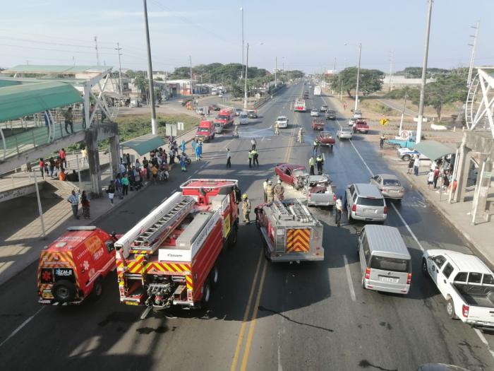 Bomberos accidente