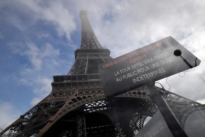Torre Eiffel fue clausurado por el coronavirus. Marzo 2020. (AFP)
