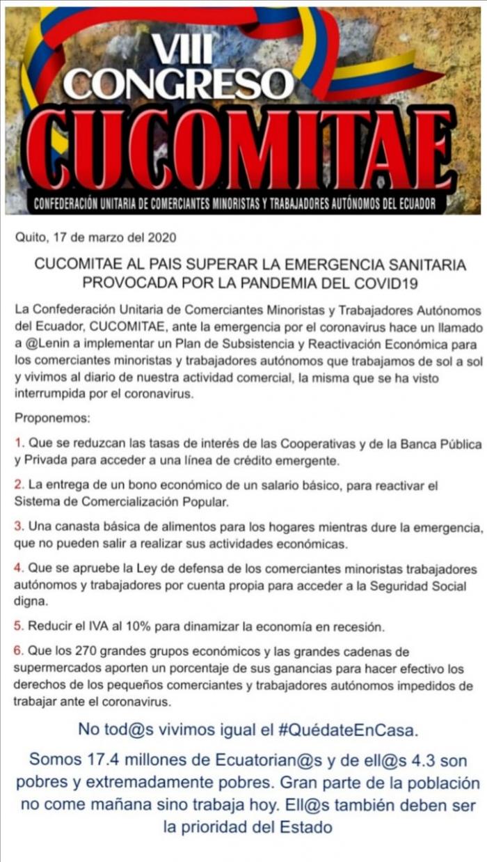 minoristas comunicado