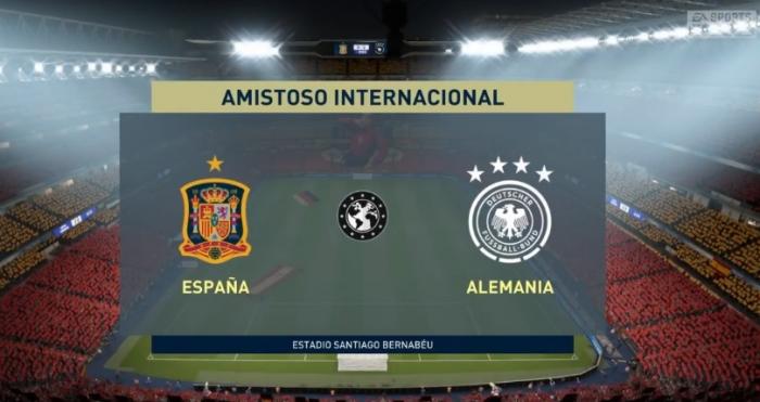 España - Alemania amistoso virtual