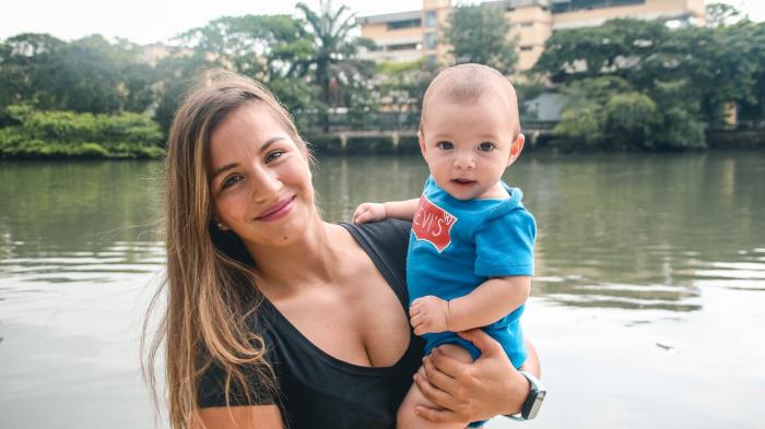 Anggie Avegno hijo Ían Saúl canotaje