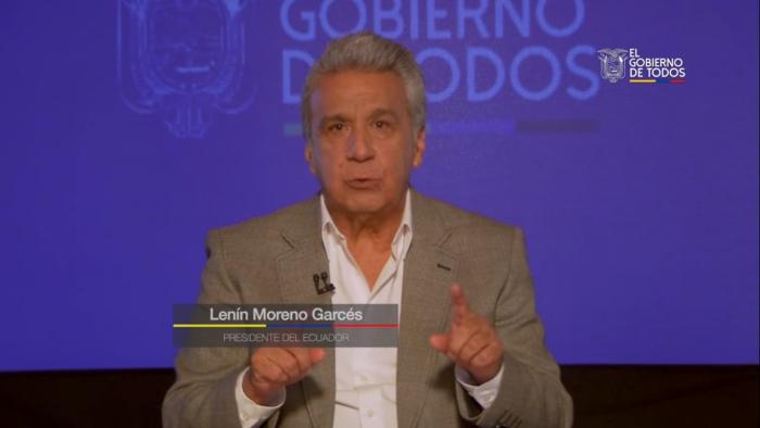 Lenín Moreno en cadena nacional