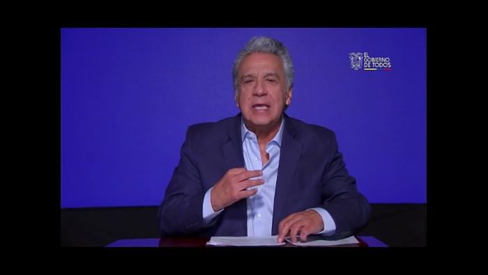 Lenín Moreno en cadena nacional