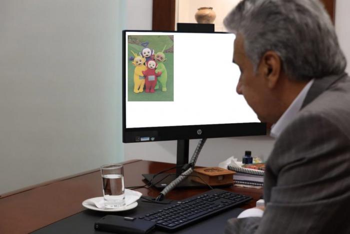 Meme de Lenín Moreno y los Teletubbies