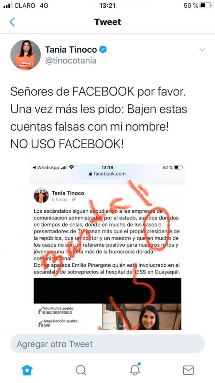 Tania Tinoco, facebook