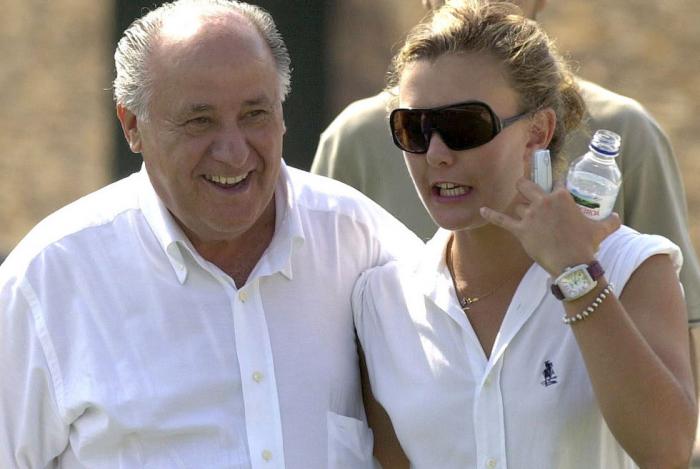 Amancio Ortega en compañía de su hija predilecta Marta.