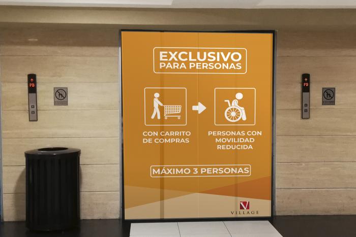 En los ascensores también hay leyendas sobre el distanciamiento social.