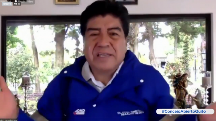 Jorge Yunda en sesión del Concejo Metropolitano
