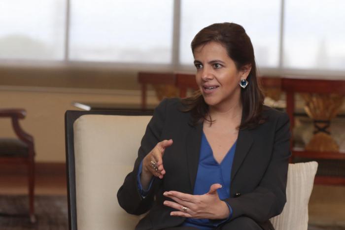 La ministra del Interior, María Paula Romo.