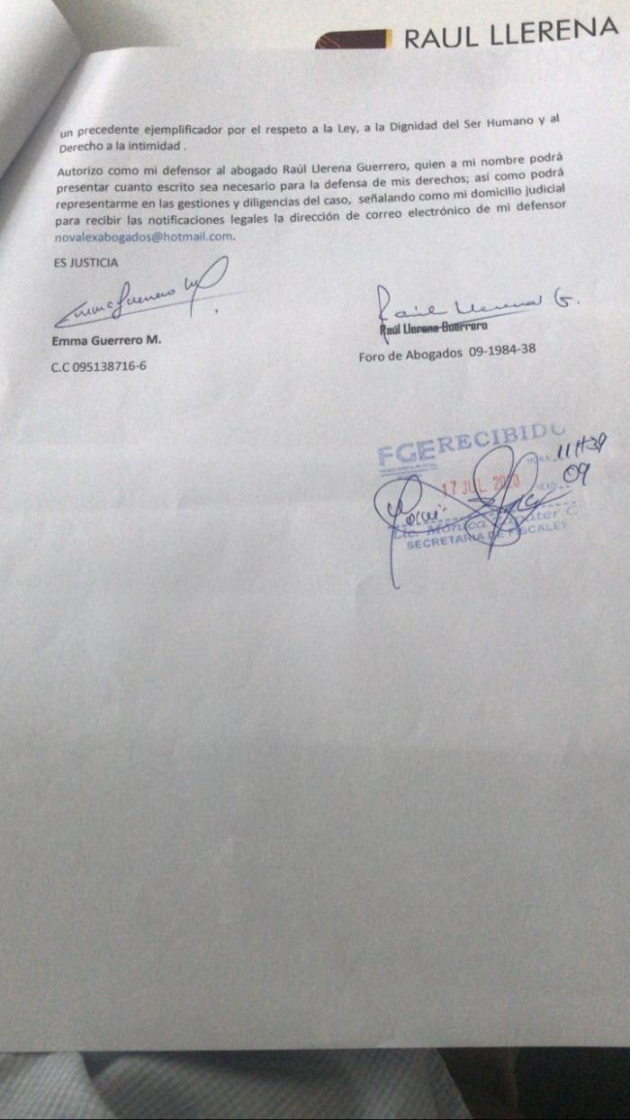 Denuncia de Emma Guerrero.