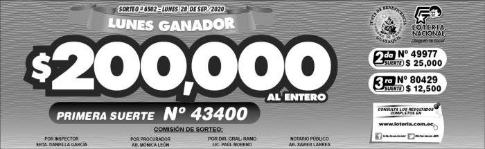 Lotería Nacional.