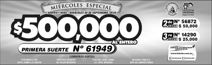 Lotería Nacional.