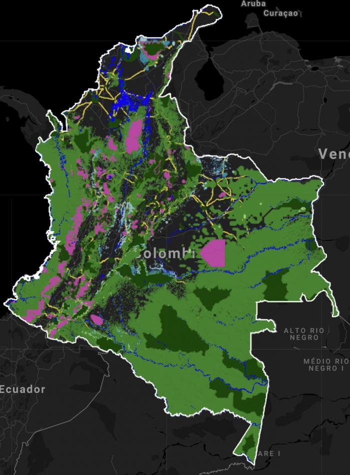 Colombia mapa digital contaminación