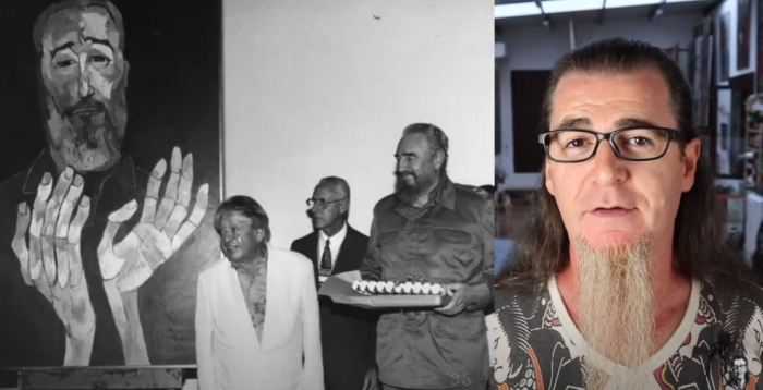 Antonio García Villarán, en una lectura a Guayasamín.