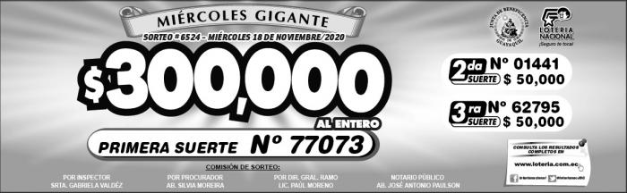 Lotería Nacional.