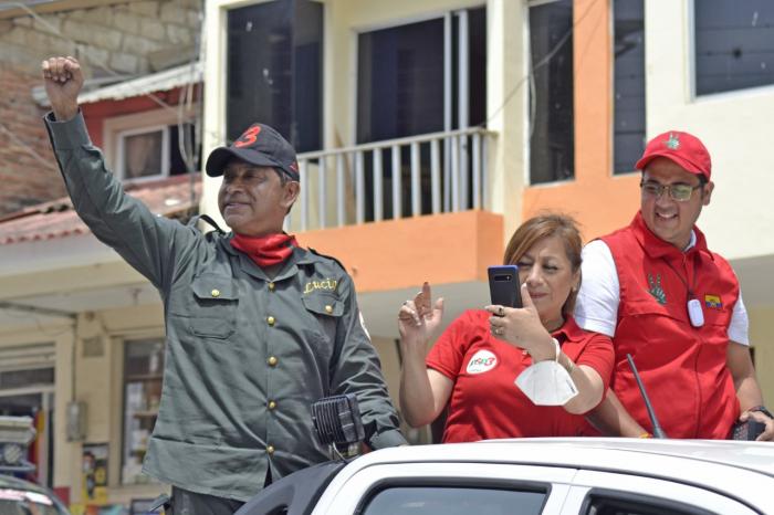 Lucio Gutiérrez en campaña electoral