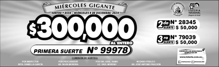 Lotería Nacional.
