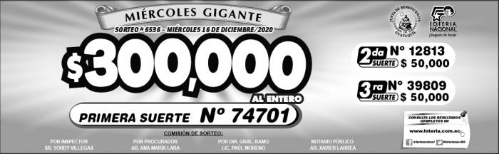Lotería Nacional.
