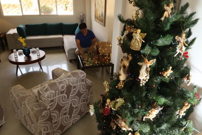 La casa de la familia Saltos Espinoza estará al mínimo de aforo estas fiestas.