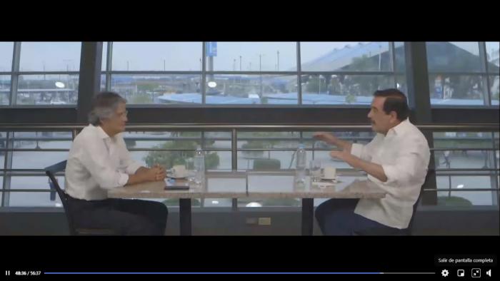 Guillermo Lasso y Jaime Nebot en un video de campaña electoral, enero 2021