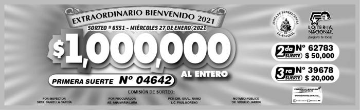 Lotería Nacional.