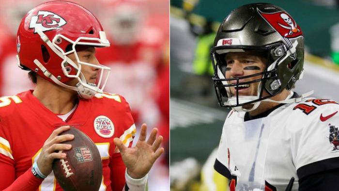 Patrick-Mahomes-Tom Brady