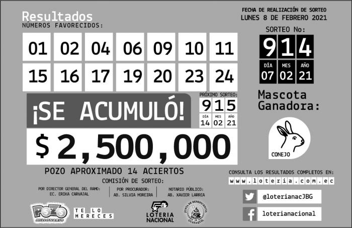 Pozo lunes 8 de febrero