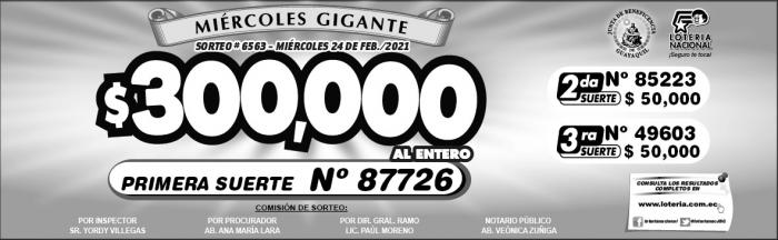 Lotería Nacional.