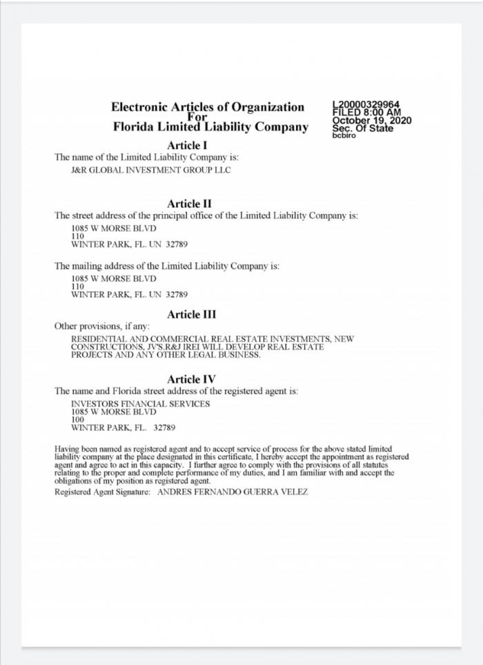 La empresa de Jhon Luzuriaga