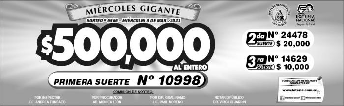 Lotería Nacional.