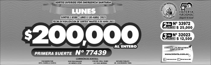 Lotería Nacional.
