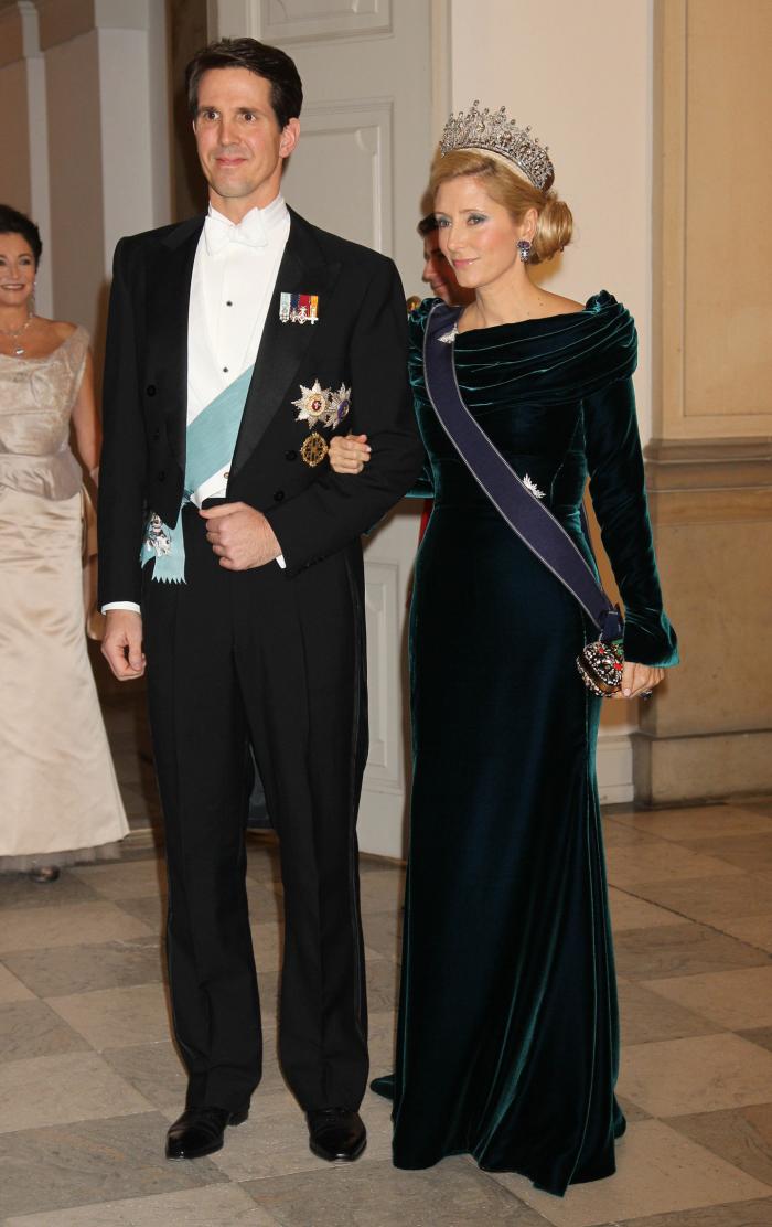 Marie Chantal en compañía de su esposo