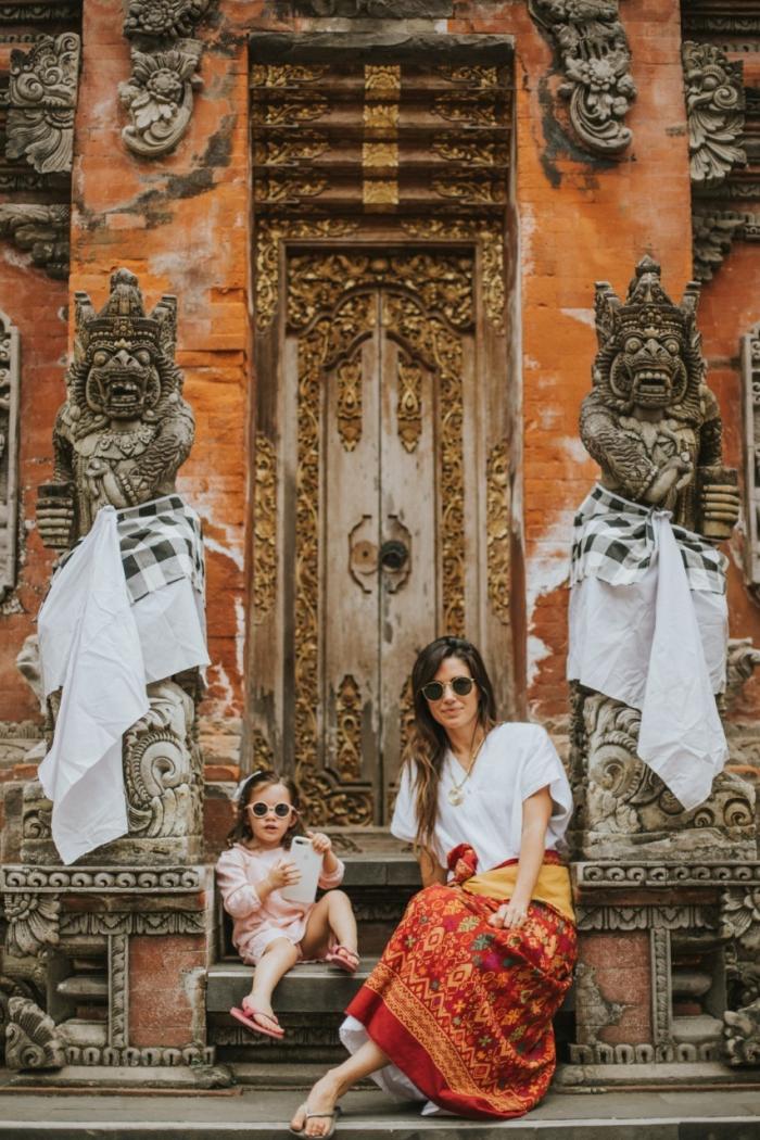 Macarena Chiriboga, junto a su hija
