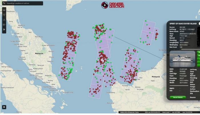 satelite en buques