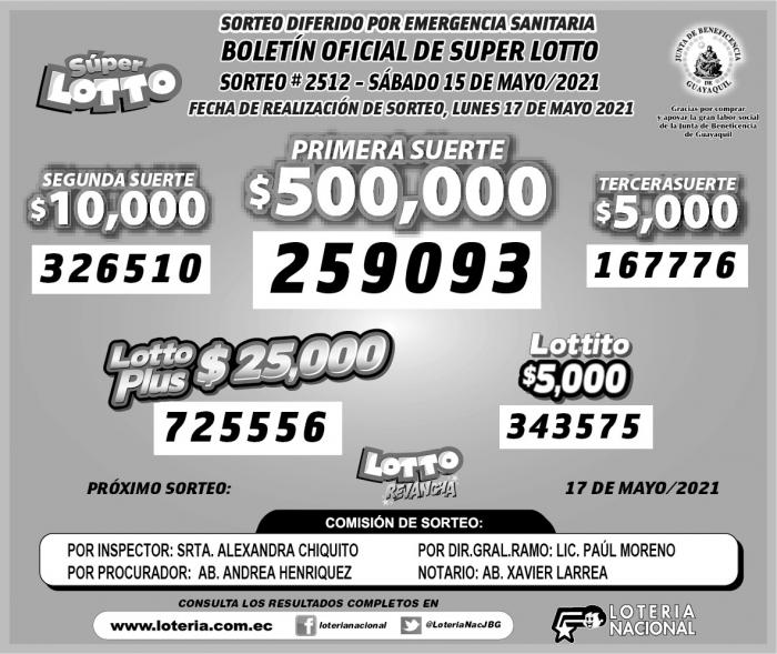 LOTTO 15 DE MAYO