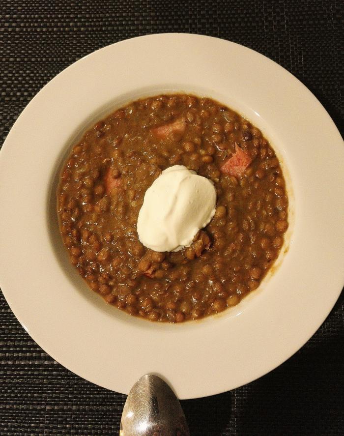 Delicioso plato de lenteja