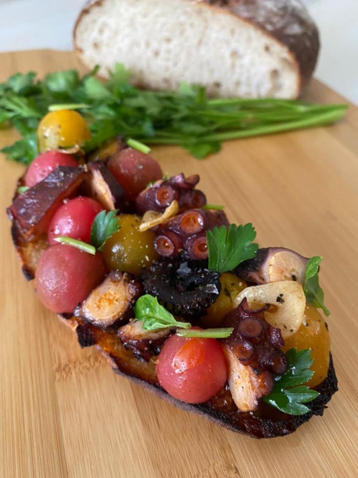 Tartine de pulpo