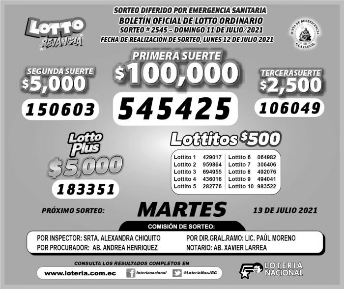 Lotto 12 de julio