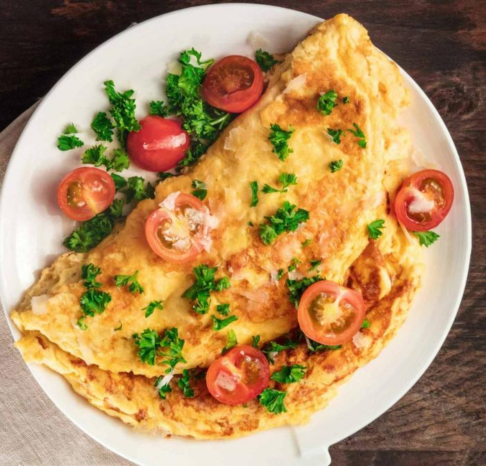 Delicioso omelette de vegetales
