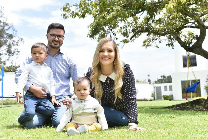 Ana Belén Cordero junto a su familia