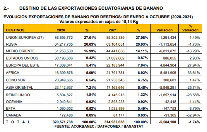 banano cifras