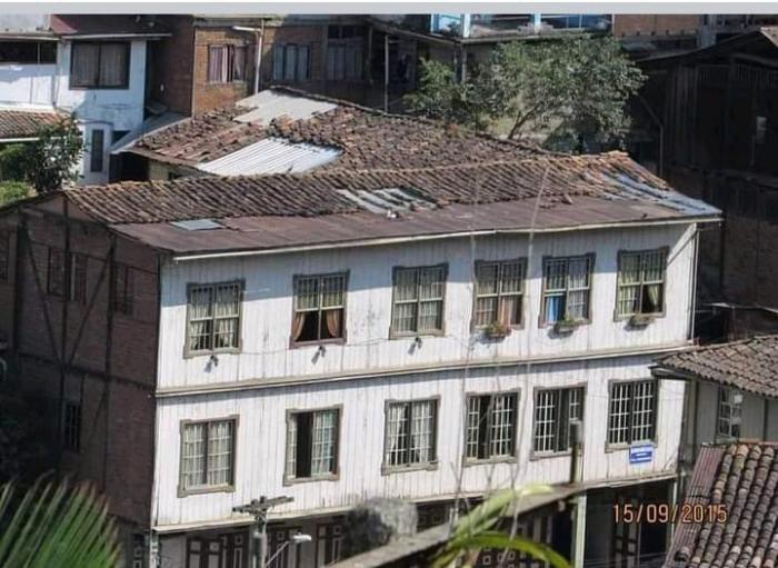 Así lucía una de las dos casas patrimoniales que se fueron abajo el pasado 15 de diciembre.