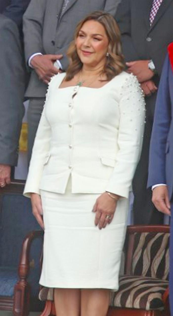 María de Lourdes Alcívar, durante el Informe a la Nación.