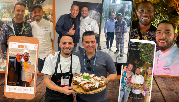 El empresario italiano junto a algunas celebridades