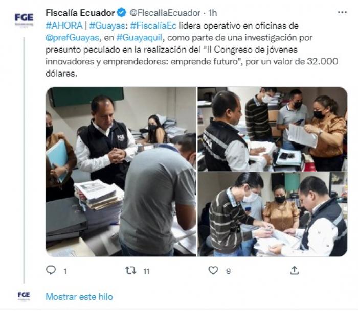 FISCLÍA ALLANA PREFECTURA DEL GUAYAS