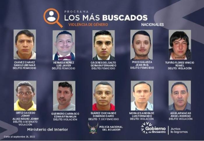 La Policía informó que Germán Cáceres fue incluido en los más buscados del Ecuador por violencia de género