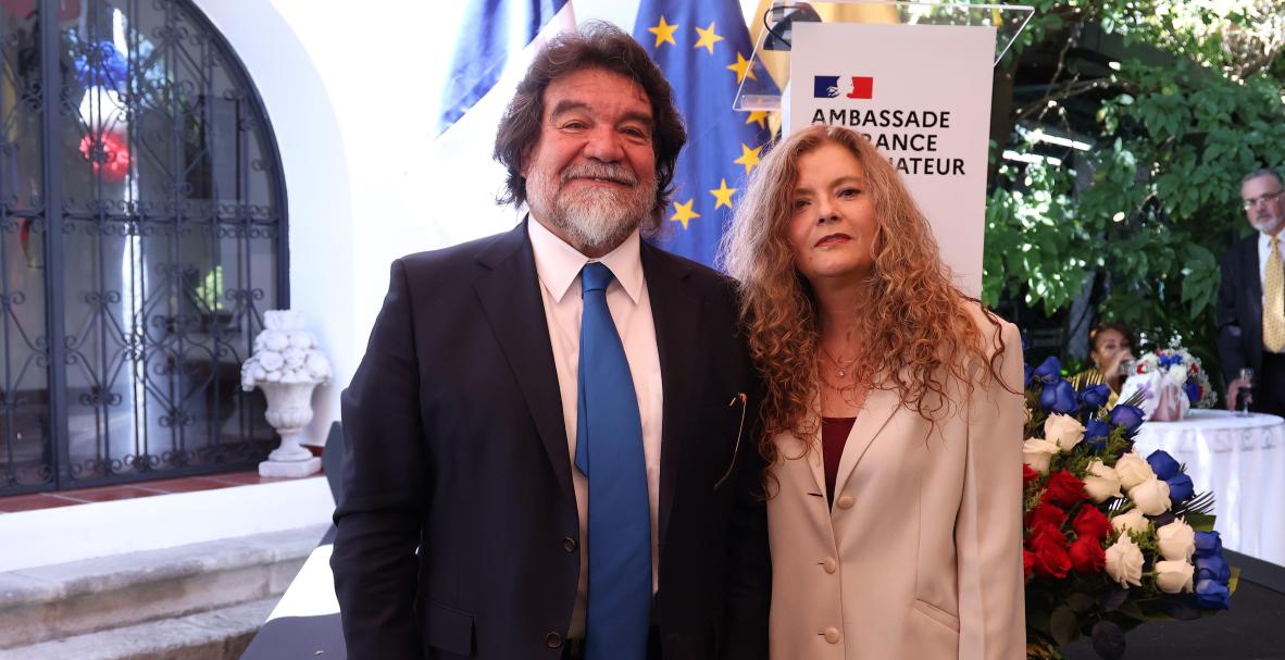 Embajada de Francia celebra Día Nacional, en la residencia del embajador en Quito. Despedida del embajador Frédéric Desagneaux