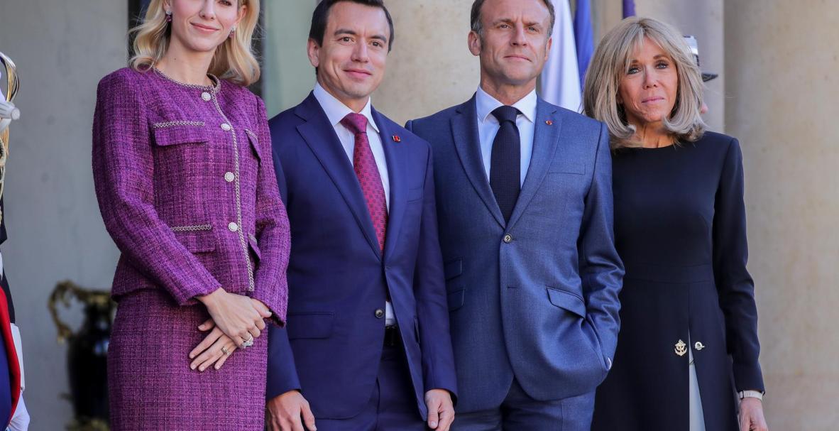 Macron y Noboa