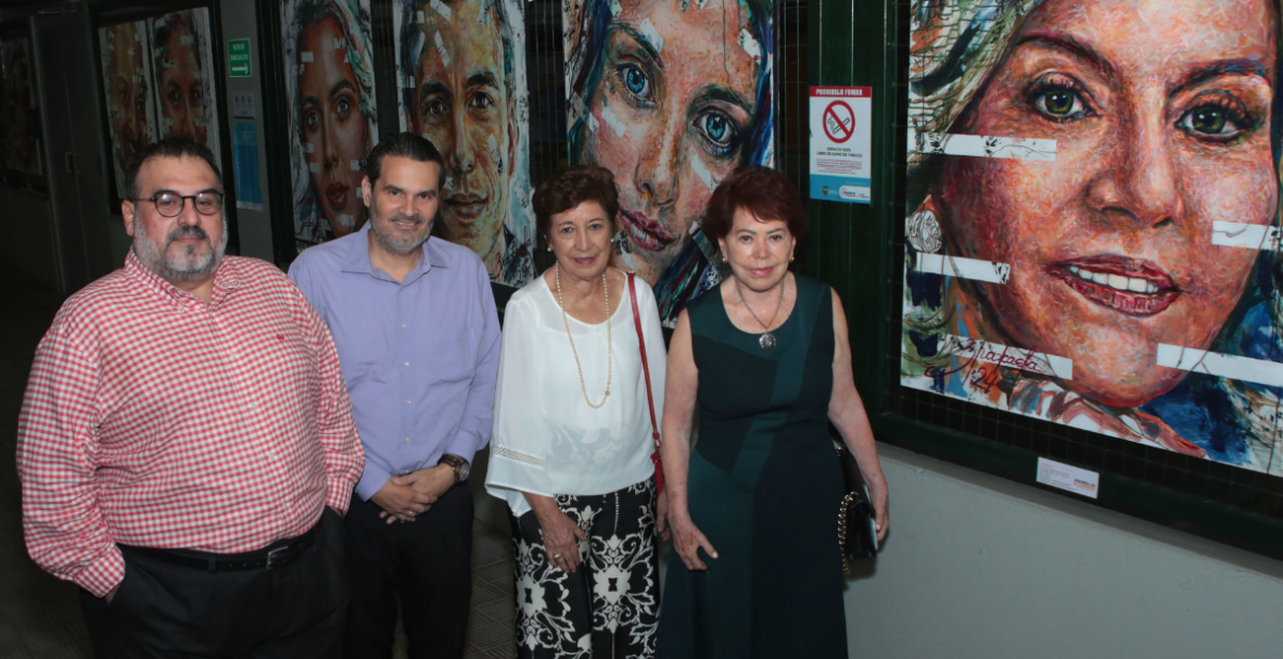 Exposición Rostros del Ecuador, de la artista ucraniana Mariya Zrazhaeva, en la sede centro del Tenis Club, Guayaquil